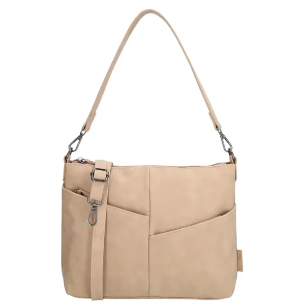 Licht_taupe_Beagles_Lourenza_Schoudertas_1