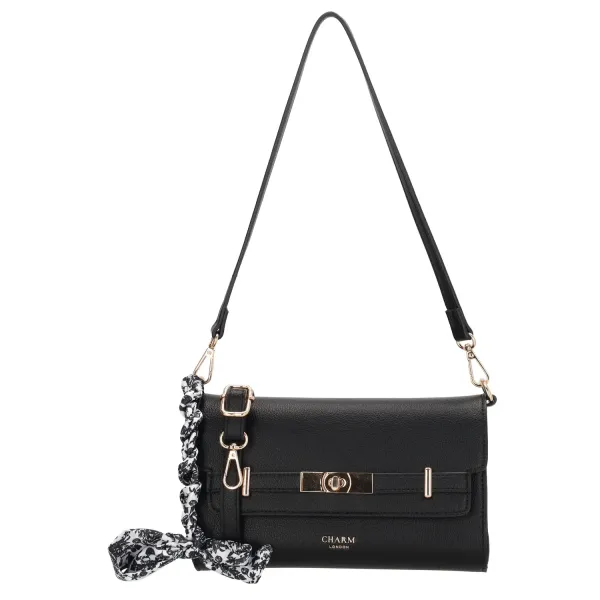 Zwart_Charm_hamptons_Schoudertas