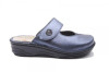 Blauw_leer_stretch_slipper_Heliane