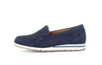 Blauw_soft_nubuc_loafer_Gabor