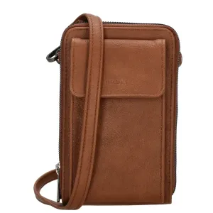 Cognac_mobiel_portemonnee_tas